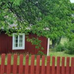 Schweden, Rotes Haus, Garten